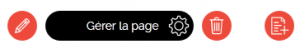 Bouton gérer la page