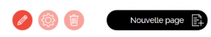 Bouton création nouvelle page projet