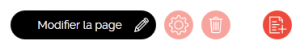 Bouton modifier la page projet