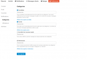 Interfazce catégories